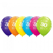 Apdrukāts lateksa balons "30"   (30 cm)