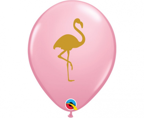 Apdrukāts lateksa balons Flamingo (30 cm)