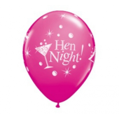Apdrukāts lateksa balons Hen Night (30 cm)