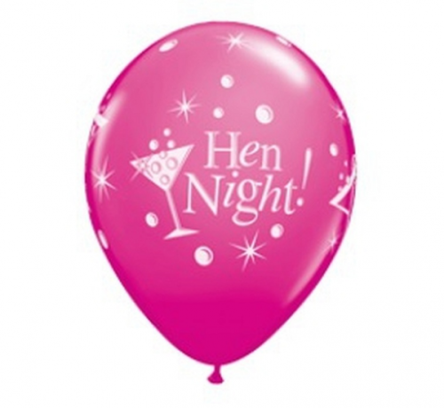 Apdrukāts lateksa balons Hen Night (30 cm)