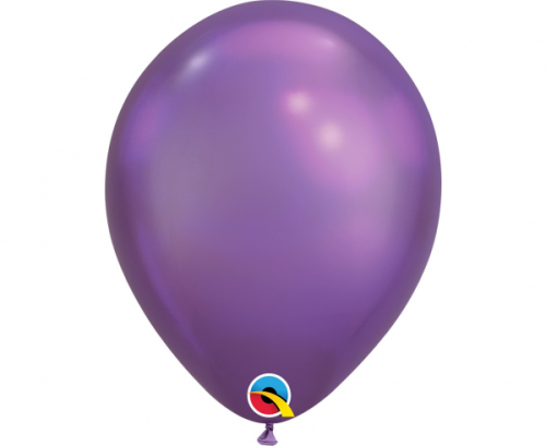 Apdrukāts lateksa balons chrome purple (30 cm)