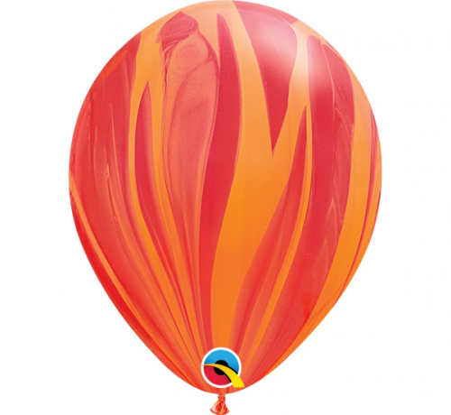Apdrukāts lateksa balons", pastel red agate (30 cm)