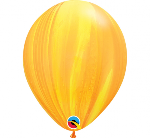 Apdrukāts lateksa balons", pastel yellow agate (30 cm)