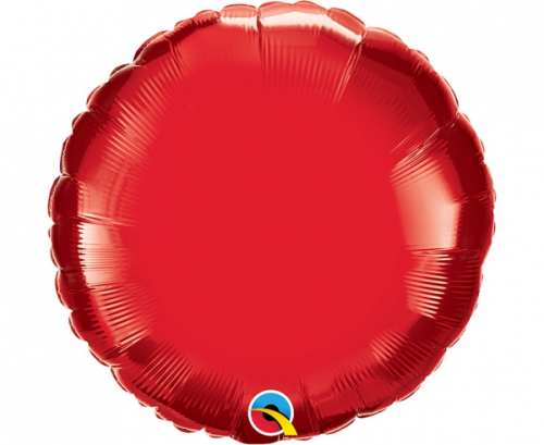 Воздушный шар из фольги 45 см CIR, red