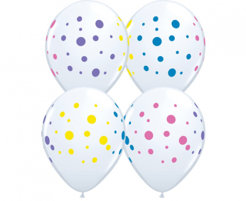 Apdrukāts lateksa balons with printing White (30 cm)
