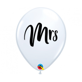 Apdrukāts lateksa balons "Mrs." (30 cm)