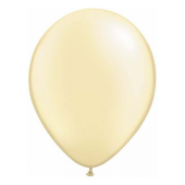 Apdrukāts lateksa balons, metalic ivory (30 см)
