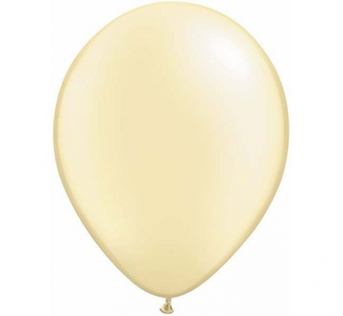 Apdrukāts lateksa balons, metalic ivory (30 cm)