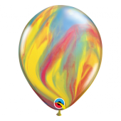 Apdrukāts lateksa balons, pastel SuperAgate Multicolored (30 см)