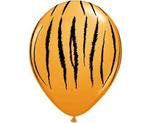 Apdrukāts lateksa balons"with overprint." Tiger - stripes " (30 cm)