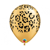 Воздушный Шар с рисунком Leopard dots, gold (30 см)