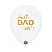 Apdrukāts lateksa balons Best Dad ever (30 cm)