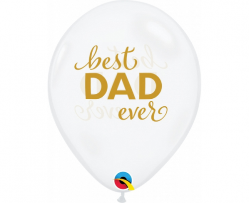 Apdrukāts lateksa balons Best Dad ever (30 cm)