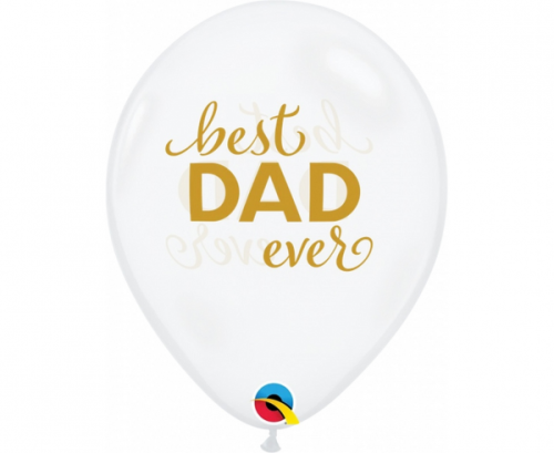 Воздушный Шар с рисунком Best Dad ever (30 см)