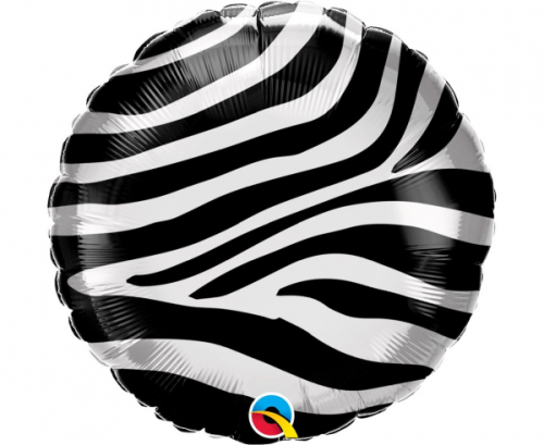 Воздушный шар из фольги 45 см Zebra stripes pattern