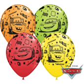 Apdrukāts lateksa balons "Lightning McQueen & Mater"  (30 cm)