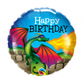 45 cm Folija balons Happy Birthday, dragon
