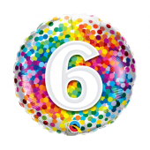 45 cm Folija balons Rainbow confetti 6
