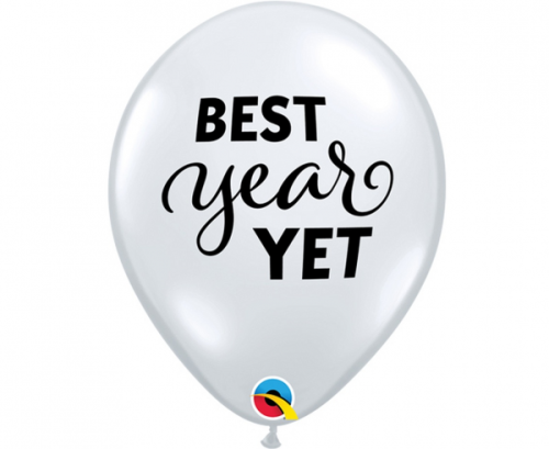 Apdrukāts lateksa balons Best year yet (30 cm)