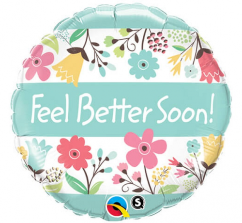 45 cm Folija balons CIR Feel Better Soon! Flowers