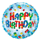 45 cm Folija balons CIR "Happy Birthday Pads"