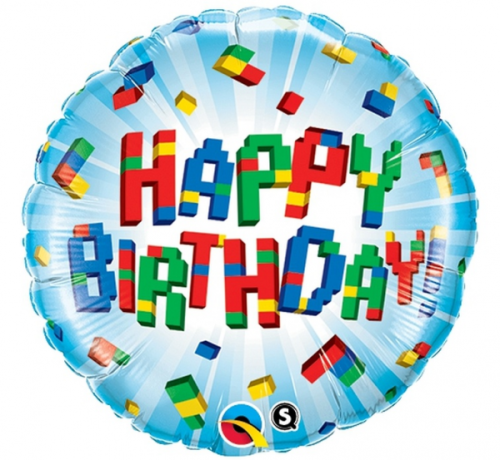 Воздушный шар из фольги 45 см CIR "Happy Birthday Pads"