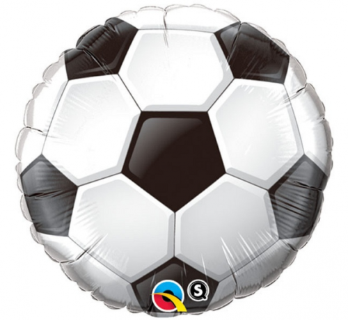 Воздушный шар из фольги 45 см CIR - "Football" , black and white