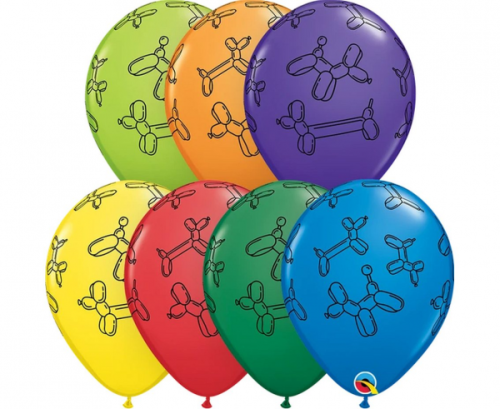 Apdrukāts lateksa balons  Dogs, QL 11" (30 cm)