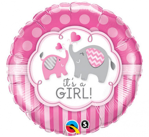 Воздушный шар из фольги 45 см RND "It''s a girl", 1 pc.