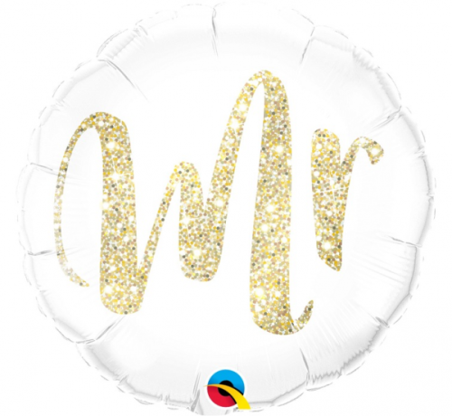 Воздушный шар из фольги 45 см - "MR gold"