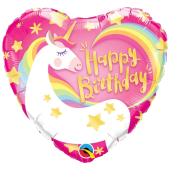Воздушный шар из фольги 45 смQL HRT "Birthday Magical Unicorn"