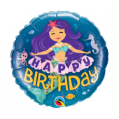 45 cm Folija balons - Happy Birthday Mermaid