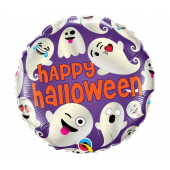 Воздушный шар из фольги 45 см - Halloween Emoticon Ghosts