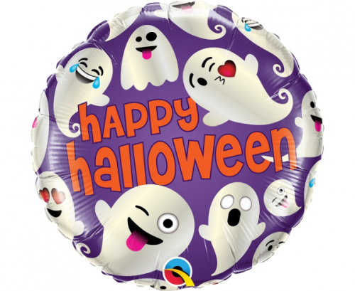 45 cm Folija balons - Halloween Emoticon Ghosts