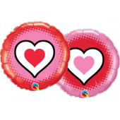 Воздушный шар из фольги 45 см CIR Only hearts