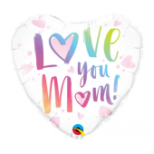 Воздушный шар из фольги 45 см HRT Love you Mom