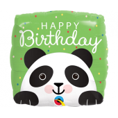 Воздушный шар из фольги 45 см SQR Birthday Panda