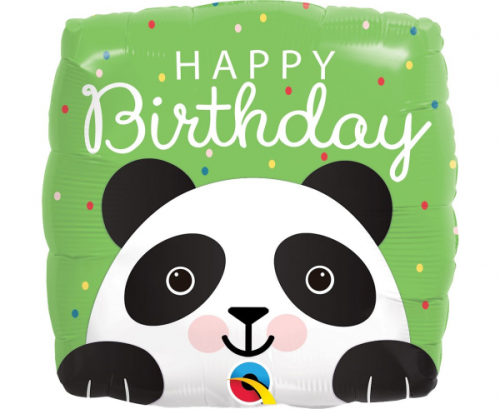 Воздушный шар из фольги 45 см SQR Birthday Panda