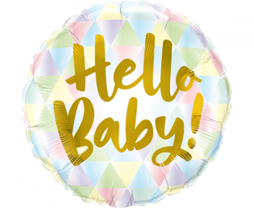 Воздушный шар из фольги 45 см CIR Hello Baby