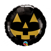 Воздушный шар из фольги 45 см Pumpkin, black-gold
