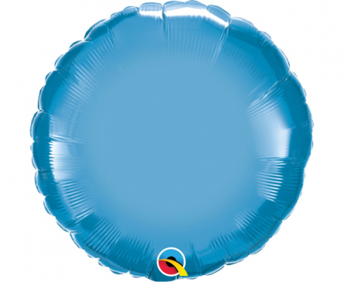45 cm Folija balons RND Chrome blue Plain foil