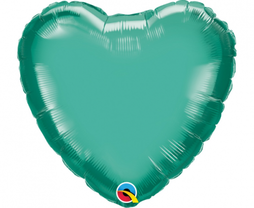 Воздушный шар из фольги 45 см HRT Chrome green Plain foil