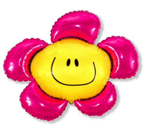 Фольгированный шар 75 cm FX - цветок, розовый, 1 шт.