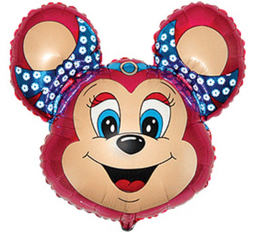 Воздушный шар из фольги 75 см FX - "Babsy мышь" (красный)