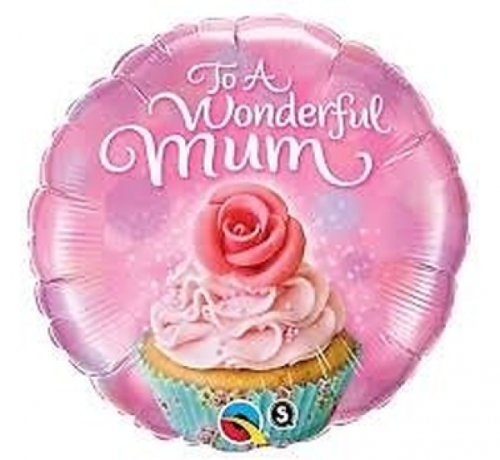 45 cm Folija balons To A Wanderful Mum Cupcake "