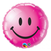 Воздушный шар из фольги 45 см Smile, cranberry"