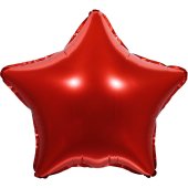 Шар (18''/46 см) Звезда, Красный, 1 шт.