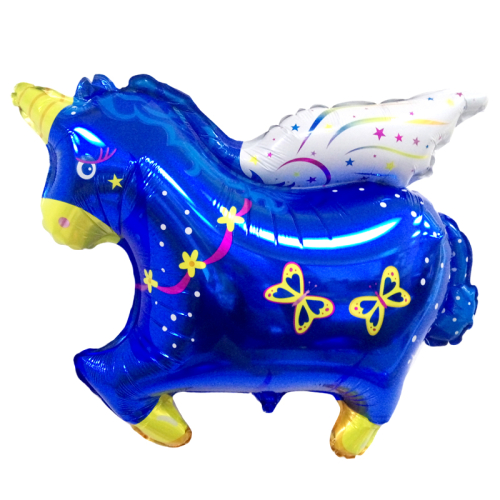 Шар (28''/71 см) Фигура, Единорог, Синий, 1 шт. Шар (28''/71 см) Фигура, Единорог, Синий, 1 шт.