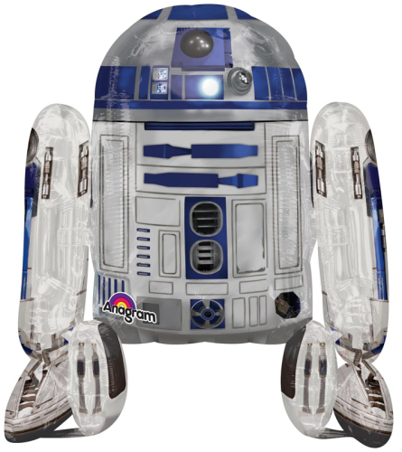 Шар (44''/112 см) Ходячая Фигура, Звездные войны R2D2, 1 шт. в упак.