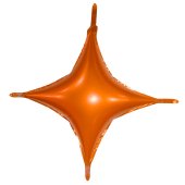 Шар (18''/46 см) Звезда, С хвостиками, Оранжевый, 1 шт.